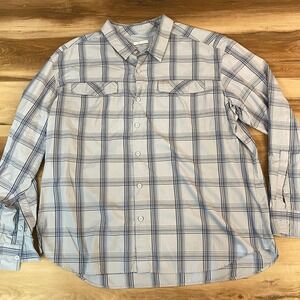 Columbia Omni Shade Shirt Mens XXL Plaid Button Down Long Sleeve